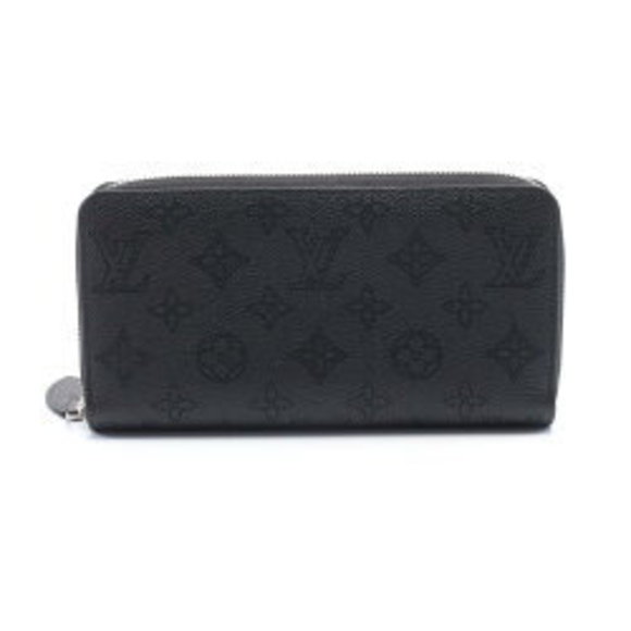 Louis Vuitton Zippy Wallet Long Leather Mahina Black - Picture 1 of 7